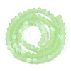 Imitation Jade Bicone Frosted Glass Bead Strands EGLA-A039-J6mm-MB01-2