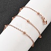 Brass Satellite Chains Necklaces for Women NJEW-D302-28RG-1