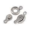 304 Stainless Steel Snap Clasps X-STAS-K311-03P-2