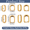 8 Pairs 2 Colors 304 Stainless Steel Huggie Hoop Earrings STAS-SC0021-28G-2