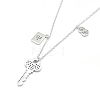 Adjustable 925 Sterling Silver Pendant Necklaces NJEW-F246-06M-4