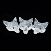 Natural Quartz Crystal Carved Healing Wolf Head Figurines PW-WG39842-14-1