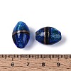Two Tone Color Handmade Foil Glass Beads FOIL-Q001-01A-4
