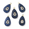 Dyed Natural Sesame Jasper Pendants KK-D289-28B-G-1