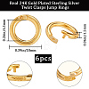 6Pcs 925 Sterling Silver Locking Jump Ring STER-BBC0008-69C-G-2