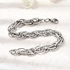 201 Stainless Steel Rope Chain Bracelets for Men STAS-T077-10P-2