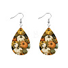Iron & Imitation Leather Dangle Earrings WG6F1E9-01-1