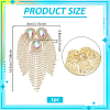 Iron with Rhinestone Tassel Rivet Epaulettes AJEW-WH0481-527B-2