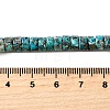 Synthetic Silver Line Turquoise Beads Strands G-L617-F03-3x6mm-5