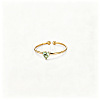 Adjustable Birthstone 304 Stainless Steel Micro Pave Cubic Zirconia Cuff Open Rings WGB2F1D-08-1