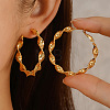 Brass Hoop Earrings WG72D12-01-1