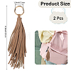 2Pcs PU Leather Tassel Pendant Keychains FIND-CL0002-41A-2