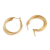 PVD Vacuum Plating 201 Stainless Steel Hoop Earrings EJEW-I309-07G-01-2