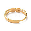 Ion Plating(IP) 304 Stainless Steel Infinity Adjustable Rings LS-RJEW-D006-17G-3