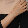 Stainless Steel Heart-shape Clover Link Bracelets OH1703-2-2