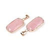 Natural Rose Quartz Pendants G-N349-03F-G-2