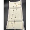 Titanium Steel & Imitation Pearl Round Link Chain Necklaces for Women WGE4439-07-1