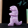 Natural Lepidolite Gemstone Carved Healing Dinosaur Figurines WG74643-11-1