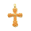 Brass Enamel Pendants KK-L228-39A-G-1