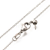 Stainless Steel Cable Chain Adjustable Slider Necklaces for Men Women NJEW-G160-01P-2