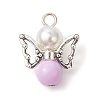 Imitation Pearl Acrylic Pendants PALLOY-JF02624-03-2