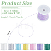 7 Rolls 7 Colors Nylon Chinese Knot Cord NWIR-PH0002-52-2