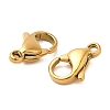Ion Plating(IP) 304 Stainless Steel Lobster Claw Clasps X-STAS-AB11-G-01-2