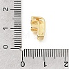 Brass Micro Pave Clear Cubic Zirconia Initial Spacer Bars KK-E802-34G-F-3