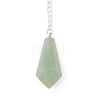 Natural Green Aventurine Cone Pointed Dowsing Pendulums G-A249-02S-11-2