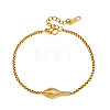 304 Stainless Steel Pave Clear Cubic Zirconia Snake Head Link Box Chain Bracelets for Women WG9C8AF-01-1