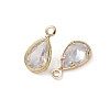 Brass Glass Pendants KK-C253-05G-2