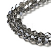 Transparent Electroplate Glass Beads Strands LS-EGLA-S056-4mm-15-3