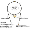 304 Stainless Steel Enamel Flat Round with Flower Pendant Slider Necklaces for Women WG77423-01-1