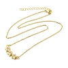 Brass Glass Triple Star Pendant Necklaces KK-CBAB173-03G-09-4