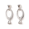 Anti-Tarnish Rhodium Plated 925 Sterling Silver Key Clasps X-STER-F037-140P-2