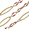 304 Stainless Steel Enamel Link Chains CHS-U003-01G-09-1