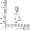 Brass European Dangle Charms KK-Z097-01G-GP-3