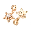 Brass Pave Clear Cubic Zirconia European Dangle Charms CU-CBAEC99-26G-2
