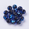 Handmade Silver Foil Lampwork Beads LAMP-J089-Q07-1