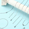 10Pcs 304 Stainless Steel Cable Chain Necklaces Set for Men Women STAS-YW0002-01P-6