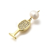 Brass Micro Pave Cubic Zirconia Pendants KK-Z093-23G-01-2