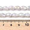 Opaque Solid Color Electroplate Glass Beads Strands EGLA-N013-P6mm-B05-4