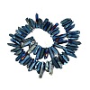 Spray Painted Electroplate Natural Quartz Crystal Points Beads Strands G-Q610-02B-2