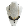 Gothic Style Alloy Flying Dragon Pendant PU Leather Cord Necklaces NJEW-L050-01AG-1
