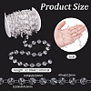 1 Roll Acrylic Octagonal Beads Chain Garland AJEW-SP0006-11-2