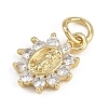 Brass Micro Pave Cubic Zirconia Pendants KK-Z123-24G-05-2