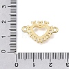 Brass Pave Cubic Zirconia Connector Charms KK-E802-30G-3