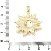 Brass Micro Pave Cubic Zirconia Pendants KK-P345-27G-3