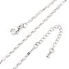 Brass Oval Link Chain Necklaces for Women NJEW-D302-10P-2