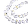 Electroplate Transparent Glass Beads Strands EGLA-Q133-01A-13-3